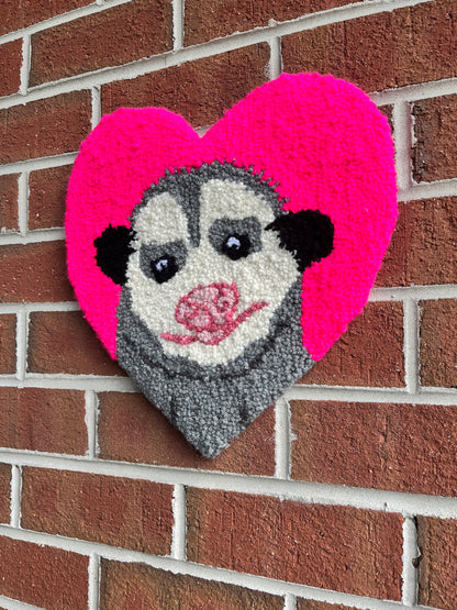 Posssum Critter Sweetheart Wall Rug