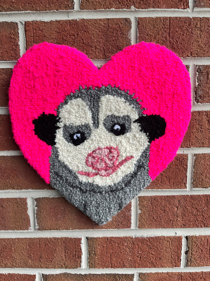 Posssum Critter Sweetheart Wall Rug