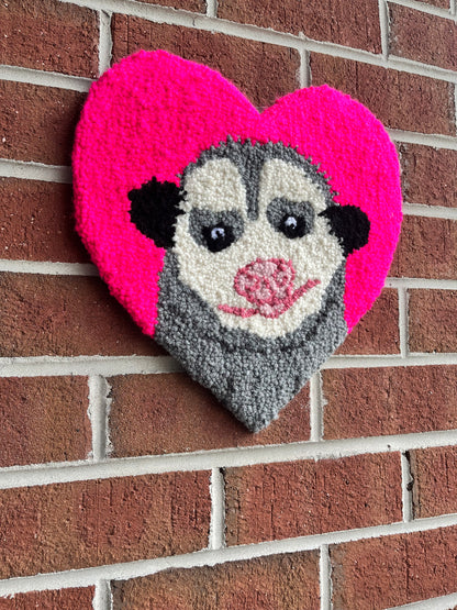 Posssum Critter Sweetheart Wall Rug